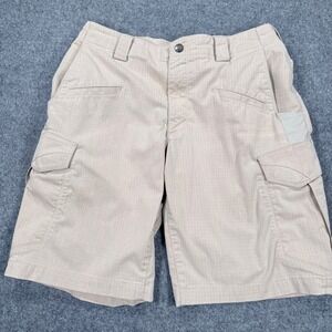 5.11 Tactical Mens Khaki Ripstop Cargo Shorts Tan Utility Outdoor Workwear